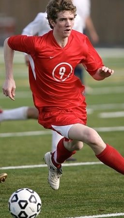 man playing soccer